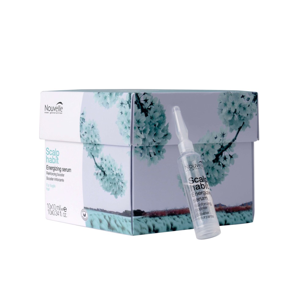 אריזת אמפולות סרום ממריץ לקרקפת Nouvelle Scalp Habit עם אמפולה בודדת